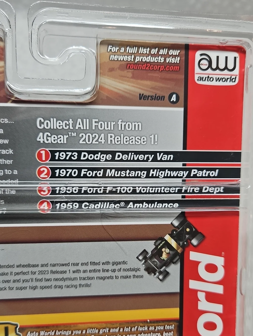 Autoworld 1956 Ford F-100 Volunteer Fire Dept 4 gear Slot Car On Call iwheels